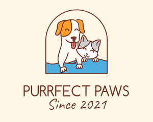 Pet Cat Dog logo design