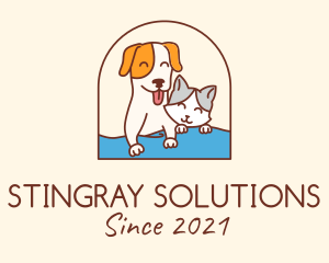 Pet Cat Dog logo design