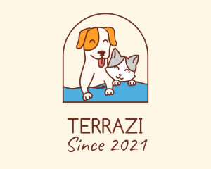 Pet Cat Dog logo design