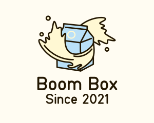 Milk Box Splash logo design