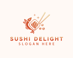 Fish Sushi Cuisine logo design