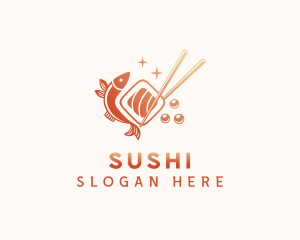 Fish Sushi Cuisine logo design