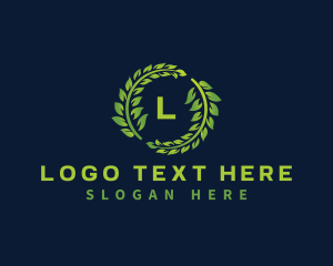 Law - Laurel Wreath Plant logo design