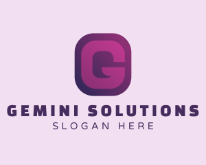 Purple Quote Letter G logo design