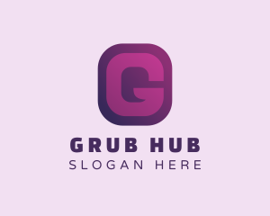 Purple Quote Letter G logo design