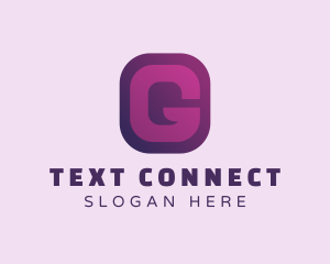 Texting - Purple Quote Letter G logo design