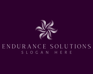 Wellness Floral Swirl logo design