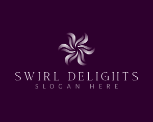 Wellness Floral Swirl logo design