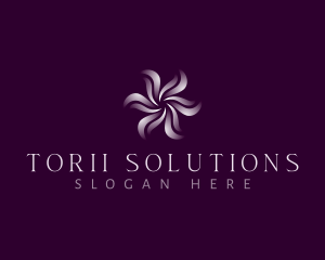 Wellness Floral Swirl logo design