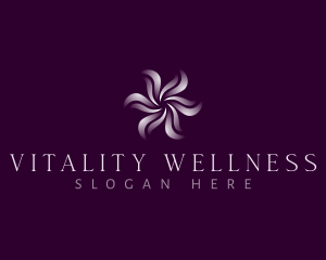 Wellness Floral Swirl logo design