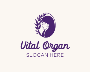 Woman Organic Hair logo design