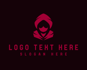 Silhouette - Mask Hood Hacker logo design