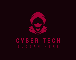 Hacker - Mask Hood Hacker logo design