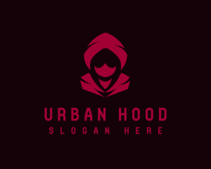 Mask Hood Hacker logo design