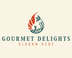 Gourmet Shrimp Cuisine logo design