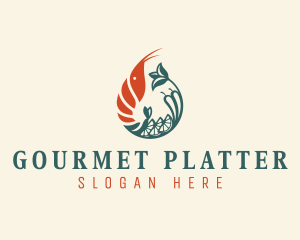 Gourmet Shrimp Cuisine logo design