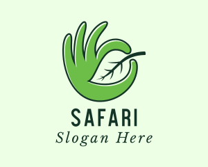 Agriculture - Leaf Farmer Hand logo design