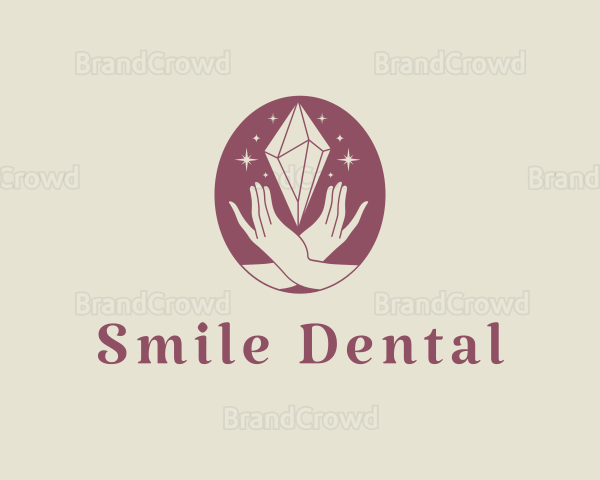 Hand Crystal Sparkle Logo