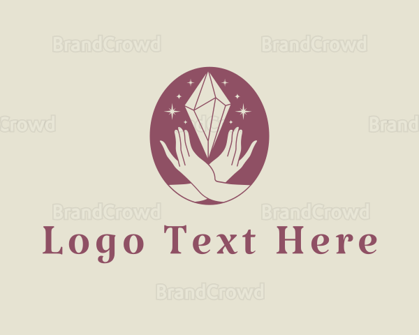 Hand Crystal Sparkle Logo