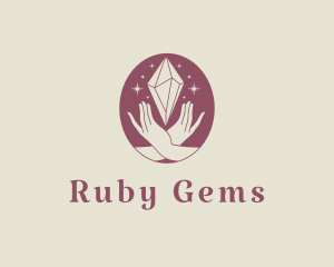 Hand Crystal Sparkle  logo design