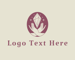 Hand Crystal Sparkle  Logo