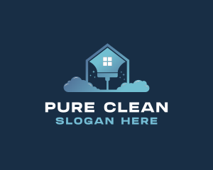 Home Cleaning Squeegee logo design