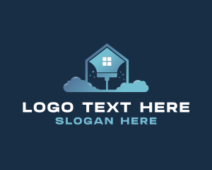 House - Home Cleaning Squeegee logo design