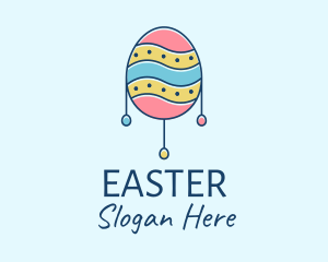 Pastel Easter Egg logo design