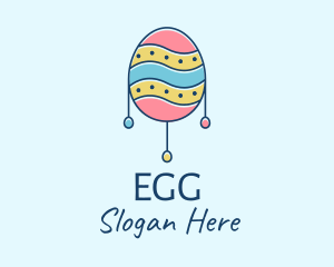 Pastel Easter Egg logo design