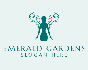 Woman Nature Spa logo design