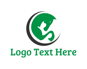 Yellow Circle - Green Horse Circle logo design