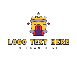 Slide - Kiddie Bounce Castle logo design