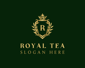 Royal Shield Wreath logo design