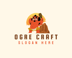 Ogre - Scary Troll Monster logo design