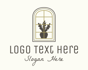 Pot - Plant Window Home Furnishing logo design