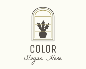 Window - Plant Window Home Furnishing logo design