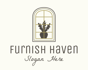 Plant Window Home Furnishing logo design