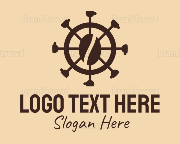 Coffee Bean Wheel Logo