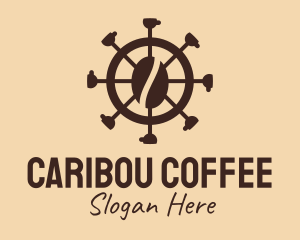 Coffee Bean Wheel  logo design