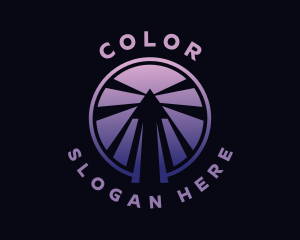 Gradient Purple Arrow  Logo