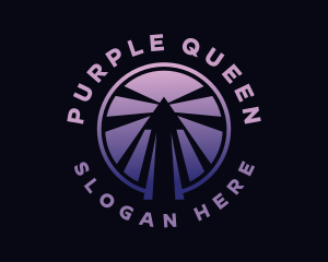 Gradient Purple Arrow  logo design