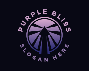 Gradient Purple Arrow  logo design