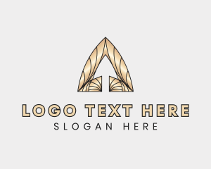 Golden Arrow Letter A  Logo