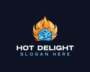 Fire Ice Temperature logo design