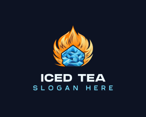 Fire Ice Temperature logo design