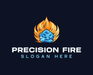 Fire Ice Temperature logo design