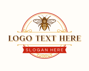 Honey - Luxury Hone Bee logo design