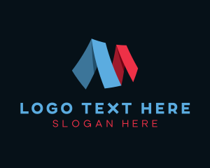 Travel Agency - Multicolor Letter M logo design