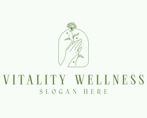 Flower Hand Wellness logo design