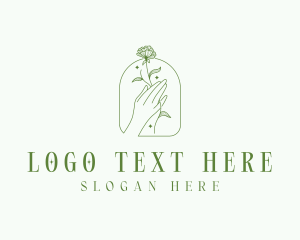 Gentle - Flower Hand Wellness logo design